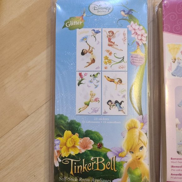 DISNEY Princess & Fairies Tinker Bell self-stick room appliques - 2 packages New - Picture 3 of 4